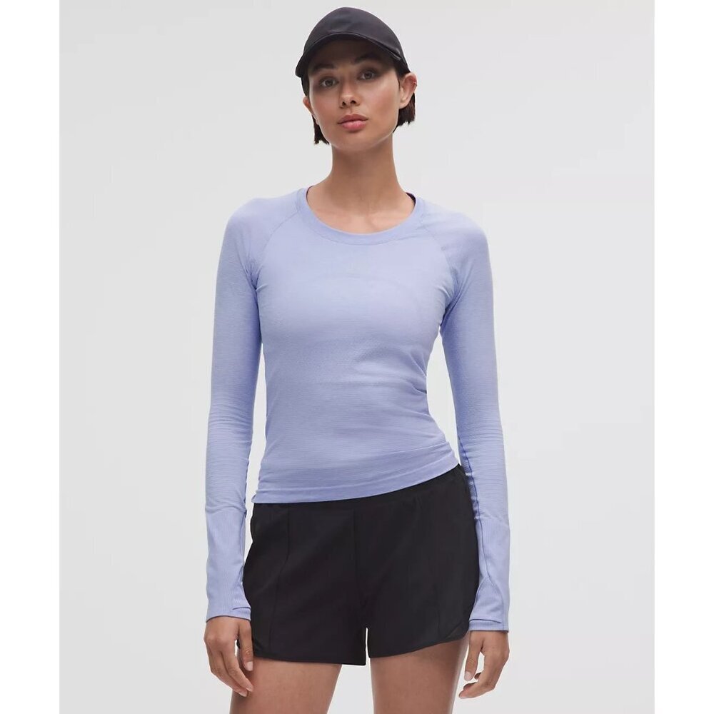 NWT Lululemon Swiftly Tech Long Sleeve 2.0*Race Length-14 Serene Blu/Dusty Lilac